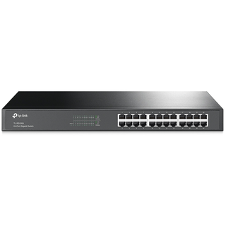 Tplink 24-port Gigabit Switch, 24 10/100/1000M RJ45 ports,1U 19-inch rack-mountable steel case