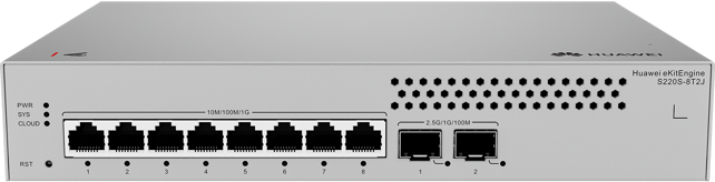 HUAWEI S220S-8T2J (8*10/100/1000BASE-T ports, 2*2.5GE SFP ports, built-in AC power, Fanless)